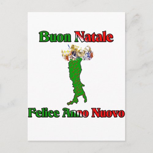 Buon Natale Felice Anno Nuovo Holiday Postcard