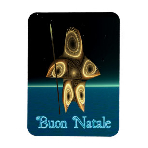 Buon Natale - Fractal Inuit Hunter Magnet