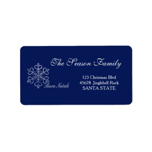 Buon Natale Holiday Address Label