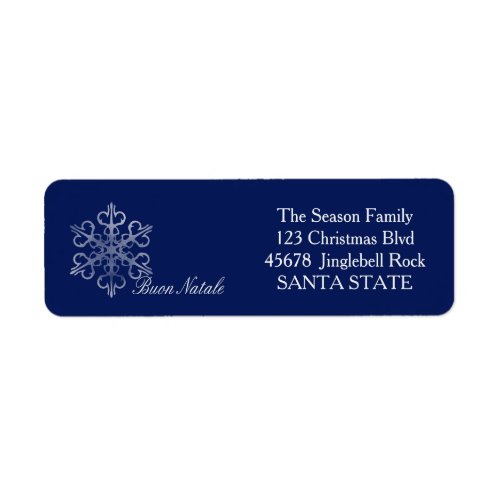 Buon Natale Holiday Address Label