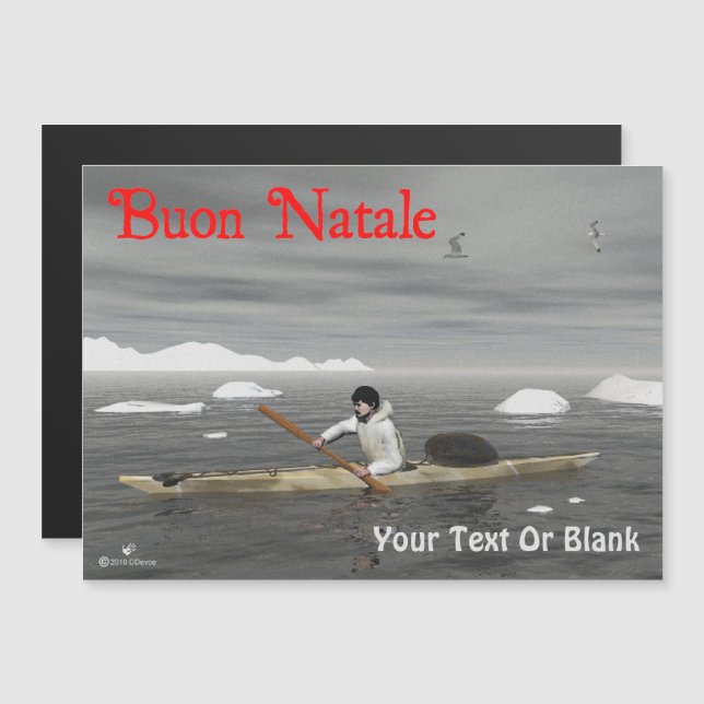 Buon Natale - Inuit Kayak (Front/Back)