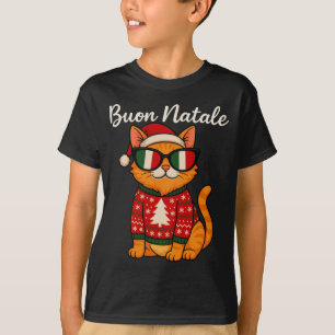 Buon Natale Italian Cat Christmas, Italy Pride Hol T-Shirt