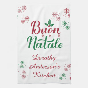 Buon Natale Italian Christmas Kitchen Towel