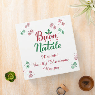 Buon Natale Italian Christmas Recipe 3 Ring Binder
