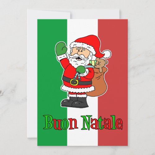 Buon Natale Italian Christmas Santa Party Invite