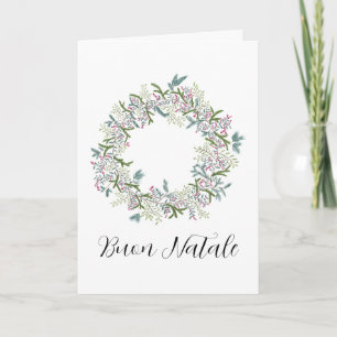 Buon Natale, Italian Christmas wreath card