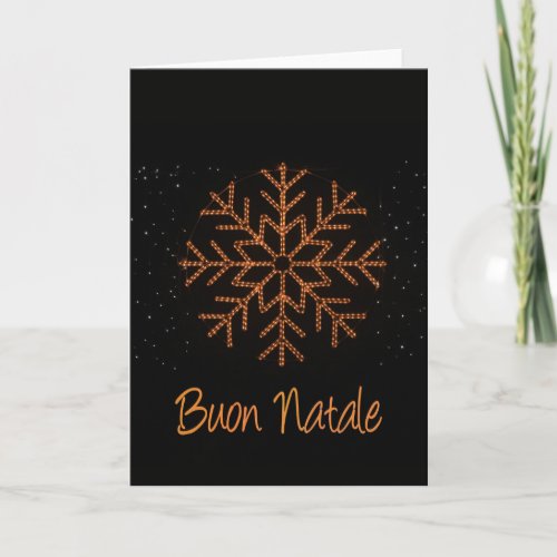 Buon Natale Italian   Crystal Lights Holiday Card