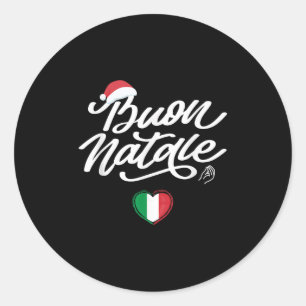 Buon Natale Italian Family Christmas, Italy Pride  Classic Round Sticker