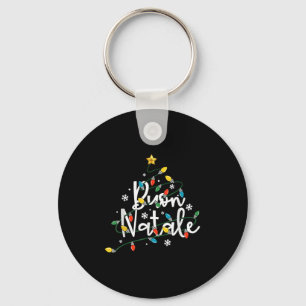 Buon Natale Italian Family Merry Christmas Tree Li Keychain