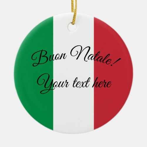 Buon Natale Italian flag Christmas ornament