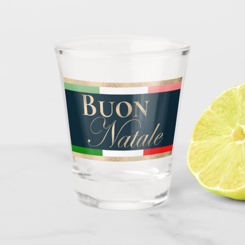 Buon Natale Italian Flag Christmas Shot Glass