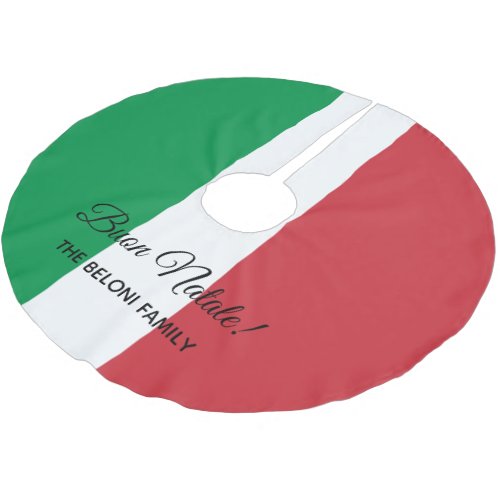 Buon Natale Italian flag Christmas tree skirt