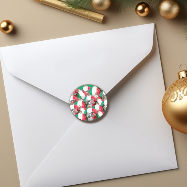 Buon Natale Italian Flag Ornaments Sticker (Creator Uploaded)