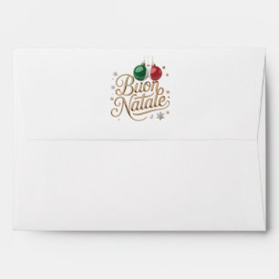 Buon Natale Italian Gold Christmas Envelope