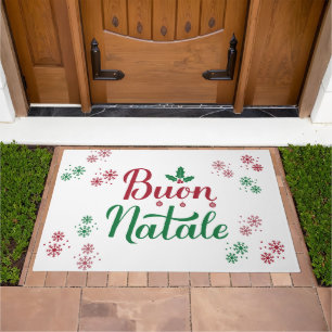 Buon Natale Italian Merry Christmas Doormat