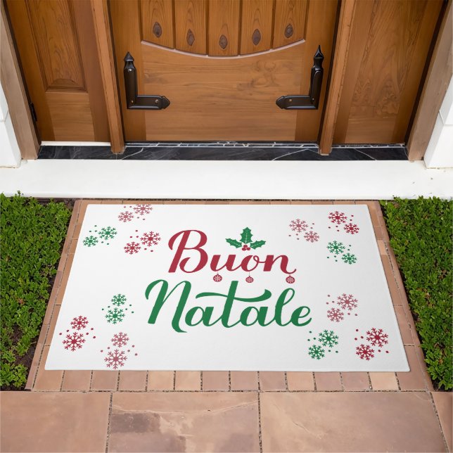 Buon Natale Italian Merry Christmas Doormat (Outdoor)