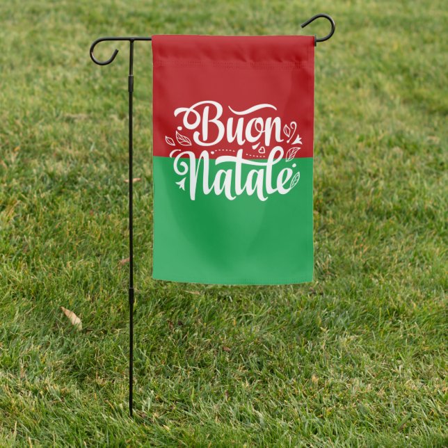 Buon Natale Italian Merry Christmas Garden Flag (In SItu)