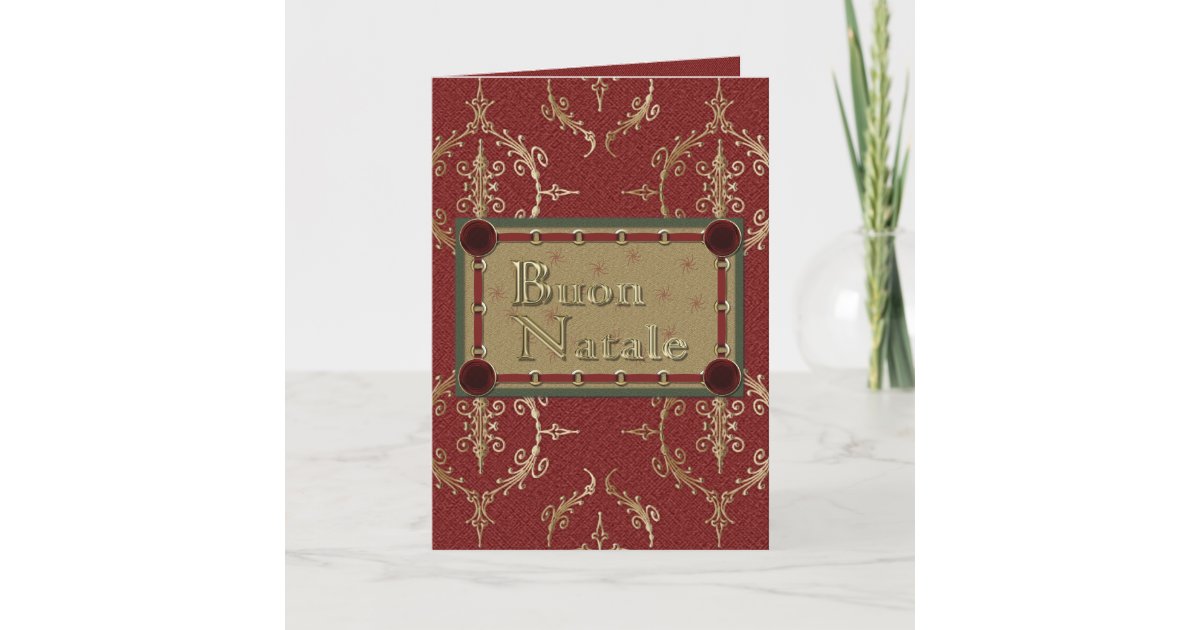 Buon Natale Italian Merry Christmas Greeting Card | Zazzle