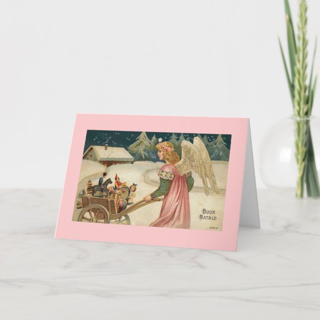 Buon Natale Italian Merry Christmas Holiday Card (Front)