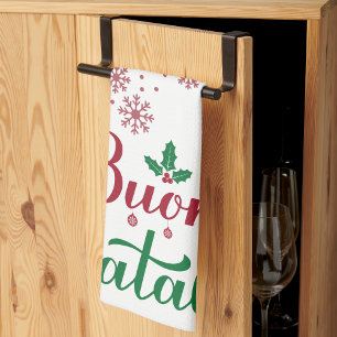 Buon Natale Italian Merry Christmas Kitchen Towel