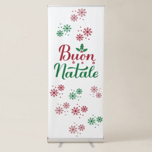 Buon Natale Italian Merry Christmas Retractable Banner