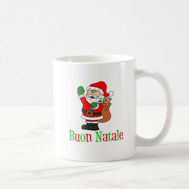 Buon Natale Italian Merry Christmas Santa Mug (Right)