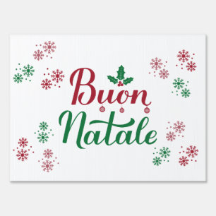 Buon Natale Italian Merry Christmas Sign