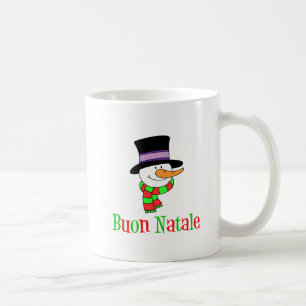 Buon Natale Italian Merry Christmas Snowman Mug