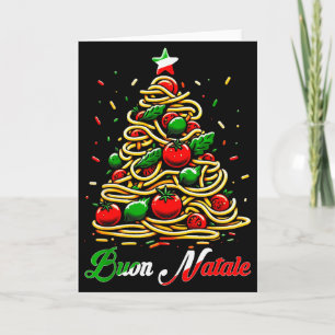Buon Natale Italian Pasta Christmas Tree Xmas For  Card