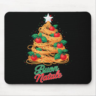 Buon Natale Italian Pasta Spaghetti Funny Christma Mouse Pad
