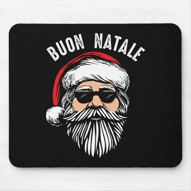 Buon natale italian santa claus babbo funny christ mouse pad (Front)