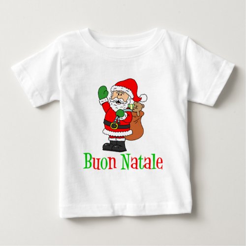 Buon Natale Italian Santa Kids Baby T_Shirt