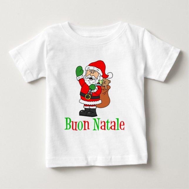 Buon Natale Italian Santa Kids Baby T-Shirt (Front)