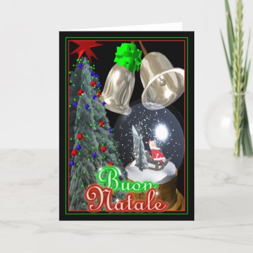 Buon Natale Italian Santa Merry Christmas card