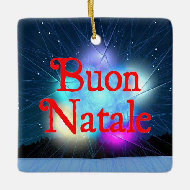 Buon Natale - Jack Frost Ceramic Ornament (Front)