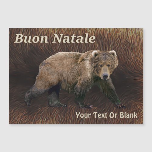 Buon Natale _ Kodiak Bear On Caribou Fur