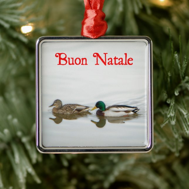 Buon Natale - Mallards Metal Ornament (Tree)