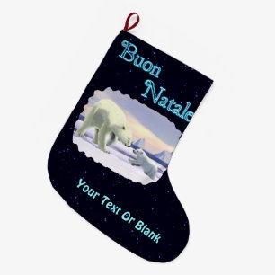 Buon Natale - Mama Nose Best Large Christmas Stocking