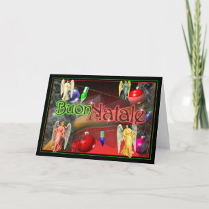 Buon Natale -Merry Christmas Angels Holiday Card
