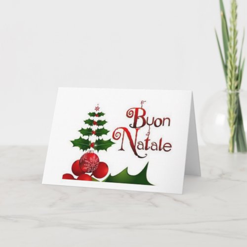 BUON NATALE MERRY CHRISTMAS FAMILYFRIENDS CARD