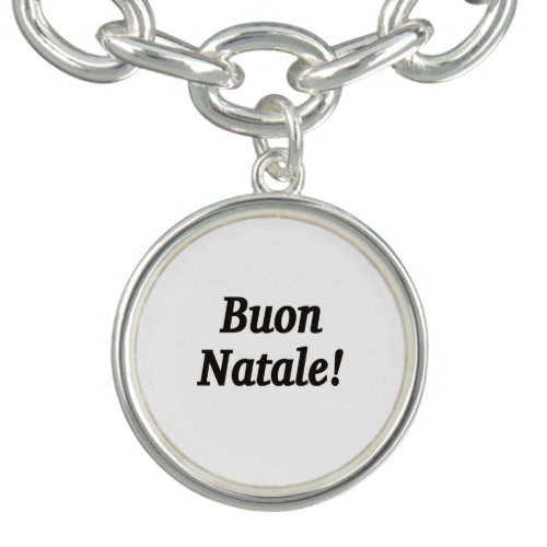 Buon Natale Merry Christmas in Italian bf Charm Bracelet