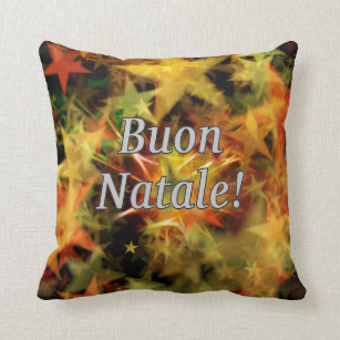 Buon Natale Pillow.Italian Christmas Decorative Throw Pillows Zazzle
