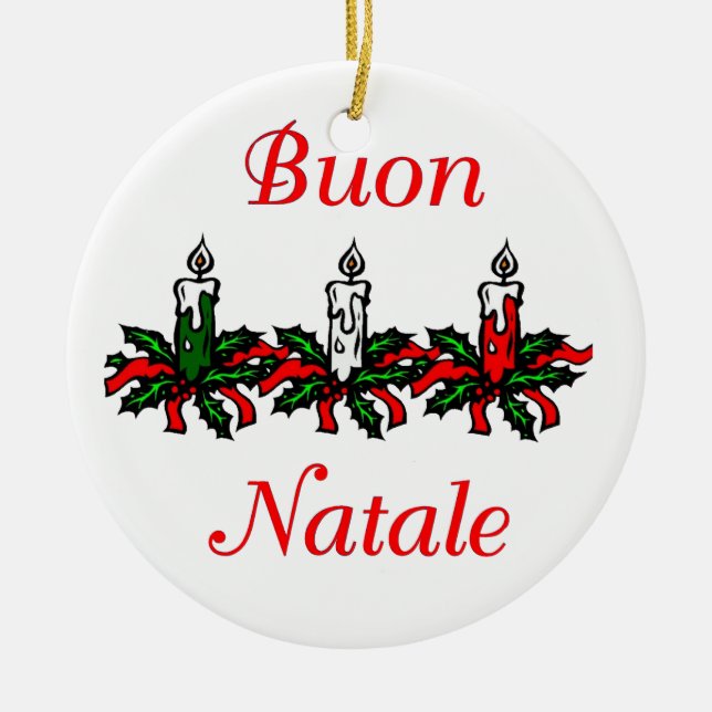 Buon Natale - Merry Christmas Ornament (Front)