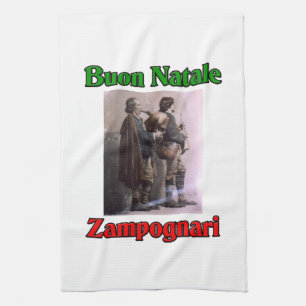 Buon Natale (Merry Christmas) Zampognari Towel
