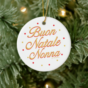 Buon Natale Nonna Personalized Ceramic Ornament