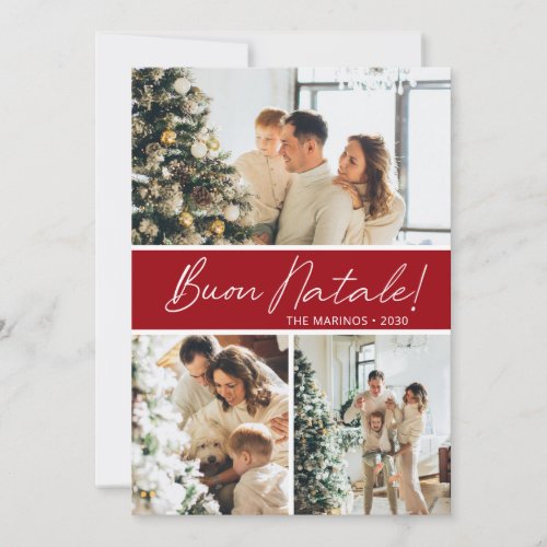 Buon Natale Photo Collage Holiday Card