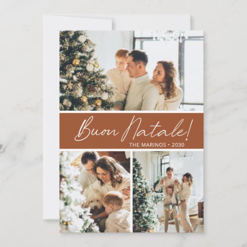 Buon Natale Photo Collage Holiday Card