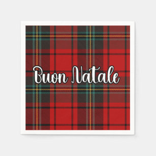 Buon Natale Plaid Napkins