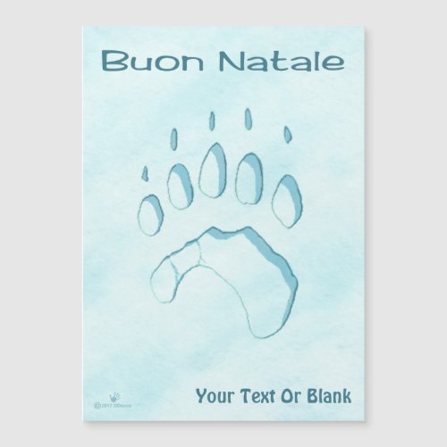 Buon Natale _ Polar Bear Paw Print