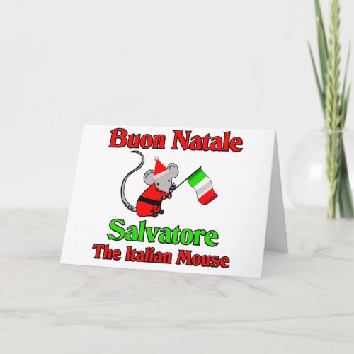 Buon Natale Salvatore The Italian Mouse Holiday Card